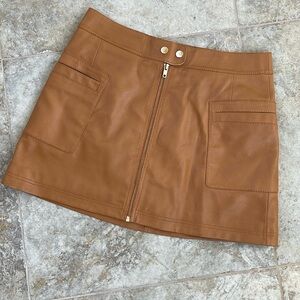 Free People Faux Leather Skirt